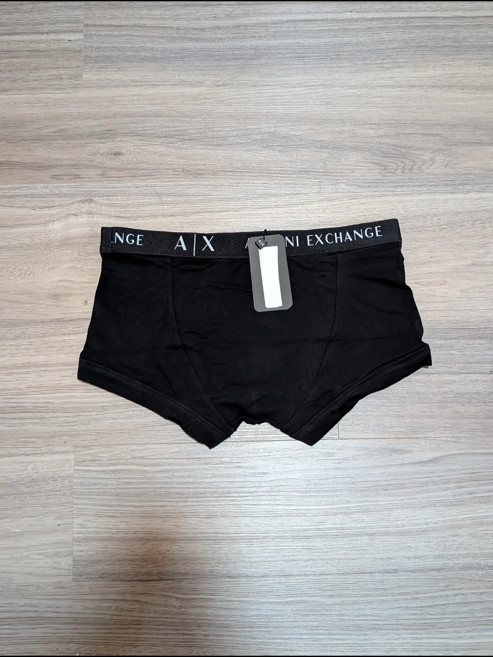 Armani Exchange Black Men's Boxer Briefs with Logo Waistband